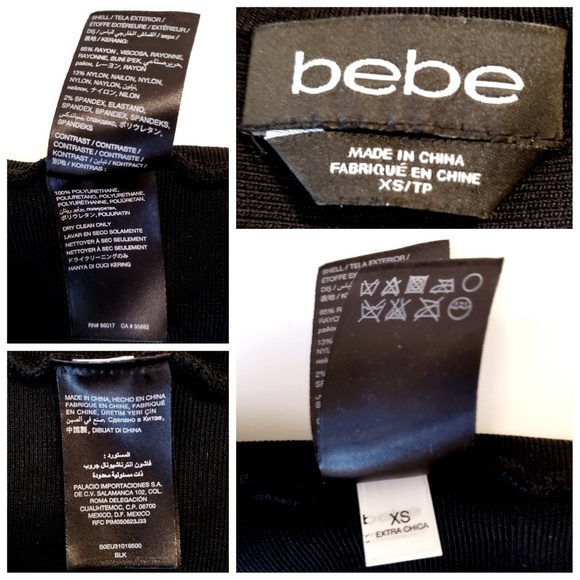 bebe Black Halter Peplum Bandage Dress - Picture 8 of 8